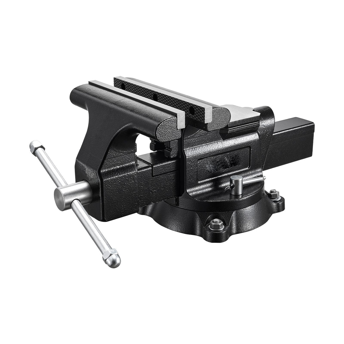 Heavy Duty Bench Vise, 10" Jaw Width, Multi-Purpose Ductile Iron Bench Vise with Anvil and 360-Degree Locking Swivel Base, 4.3" Throat Depth, 10" Max Jaw Opening, for Drilling, Pipe Cutting