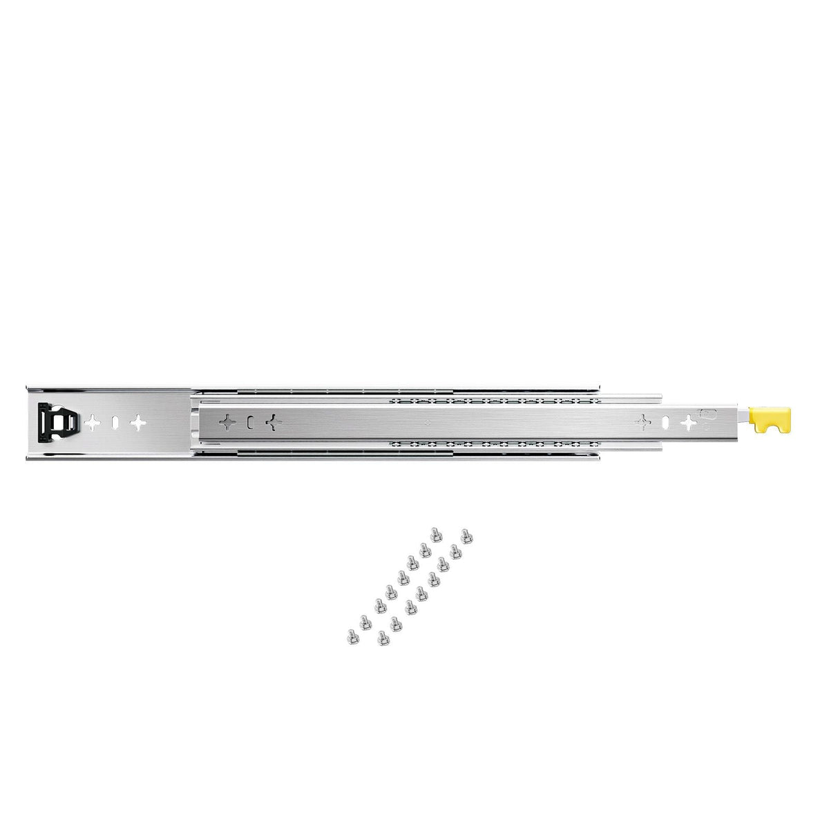 Heavy Duty Drawer Slides 20inch, 1 Pair Locking Drawer Slides 250lbs Load Capacity, Side Mount Ball Bearing, 3-Fold Full Extension