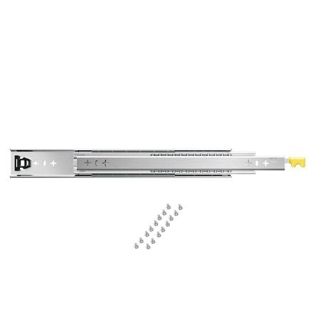 Heavy Duty Drawer Slides 38inch, 1 Pair Locking Drawer Slides 250lbs Load Capacity, Side Mount Ball Bearing, 3-Fold Full Extension