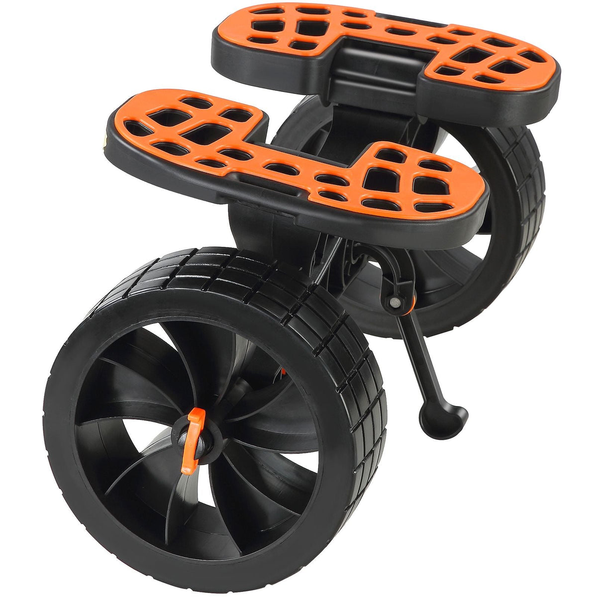 Heavy Duty Kayak Cart, 320lbs Load Capacity, Detachable Canoe Trolley Cart with 10'' Solid Tires, Adjustable Brackets & Nonslip Support Foot, for Kayaks Canoes Paddleboards Float Mats Jon Boats