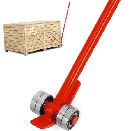 Heavy Duty Pry lever Bar 3T/6600LBS Capacity with Wheels & 6'/1.8M Handle