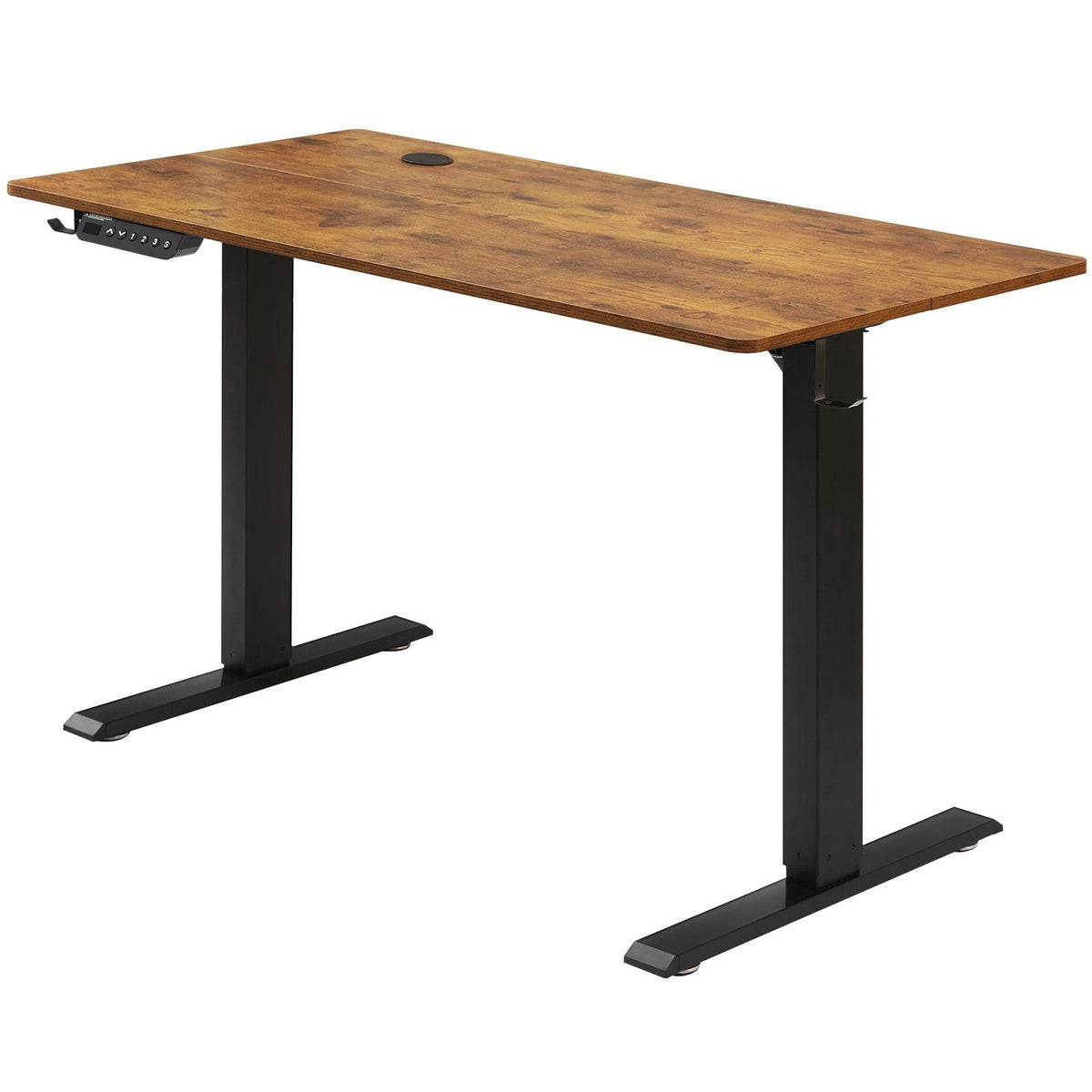 Height Adjustable Desk, 47.2 x 23.6 in, 3-Key Modes Electric Standing Desk, Whole Piece Desk Board, Sturdy Dual Metal Frame, Max. Loading 180 LBS Computer Sit Stand up Desk, for Home and Office