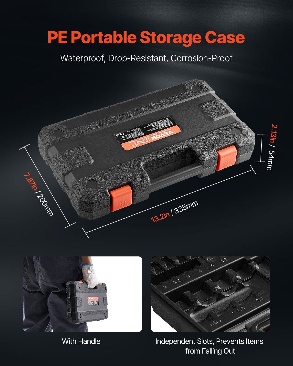 Hex Bit Socket Set, 32-Piece, S2 Alloy Steel and Cr-V Steel, Standard SAE and Metric, 1/4 in, 3/8 in, and 1/2 in Drives, with Enhanced Storage Case, Allen Socket Set for Mechanics, Auto Repair