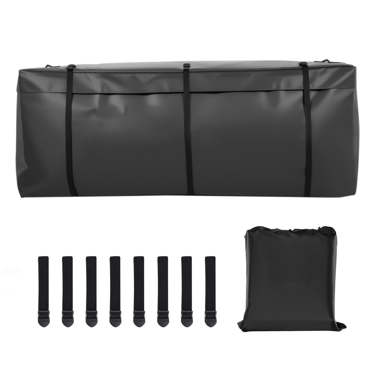 Hitch Cargo Carrier Bag, Waterproof 840D PVC, 59.84 x 23.9 x 24.02 in (20 Cubic Feet), Heavy Duty Cargo Bag for Truck Bed Storage with 8 Reinforced Straps, Suitable for Car Vans Hitch Basket