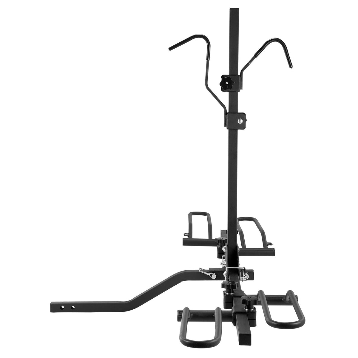 Hitch Mount Bike Rack, 2-Bike Platform Style, 80 LBS Max Capacity Bike Rack Hitch for 1.25-/2-inch Receiver, Titling and Folding Bike Carrier with Tires up to 2.4" Wide, for Car, SUV, Truck, RV
