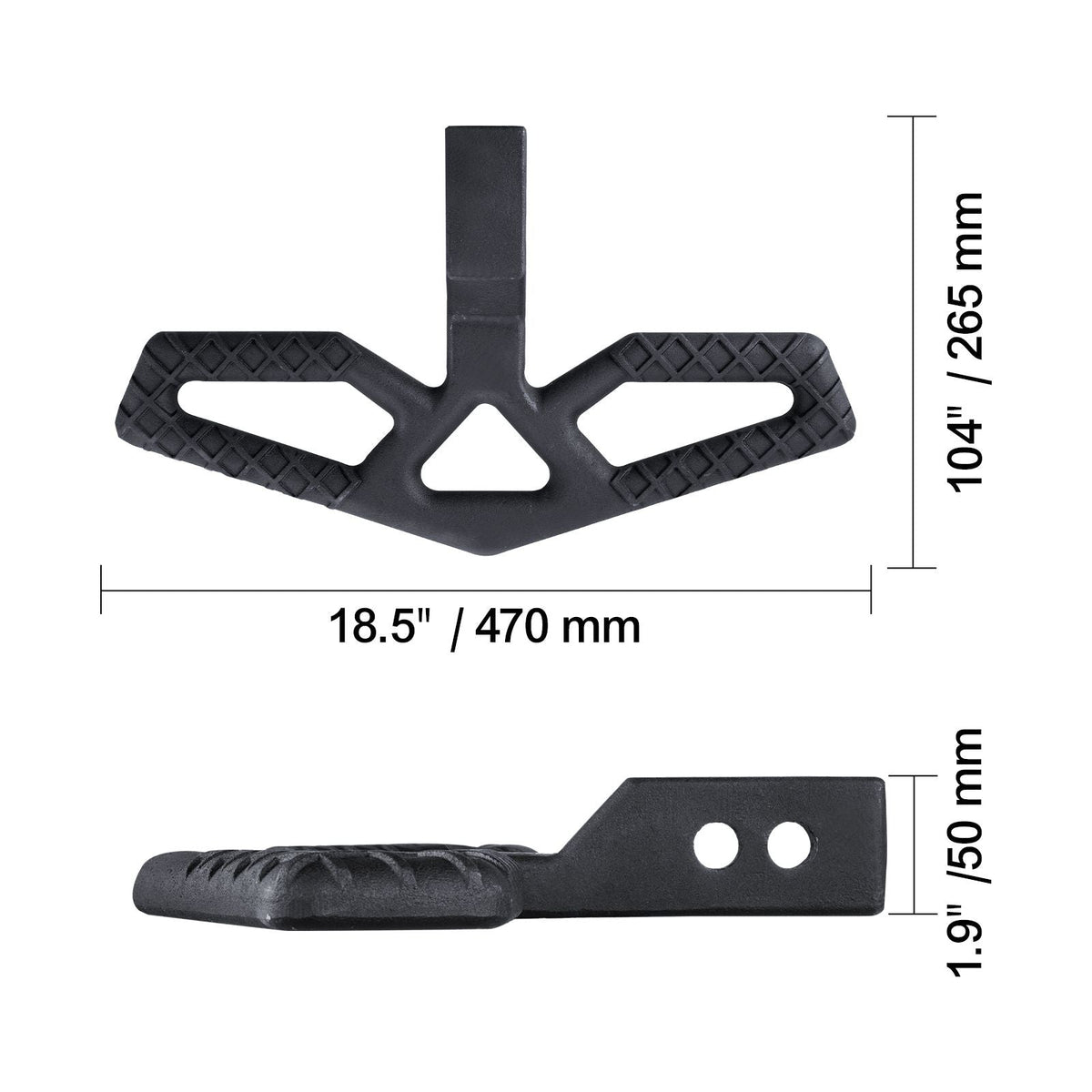 Hitch Step for 2 Inch Receiver, Universal Rear Bumper Guard Protector with 350 LBS Load Capacity, Wide & Non-Slip Tow Hitch Step with Pin Kit and Stabilizer, Fit for Truck, SUV, Pickup, Trailer