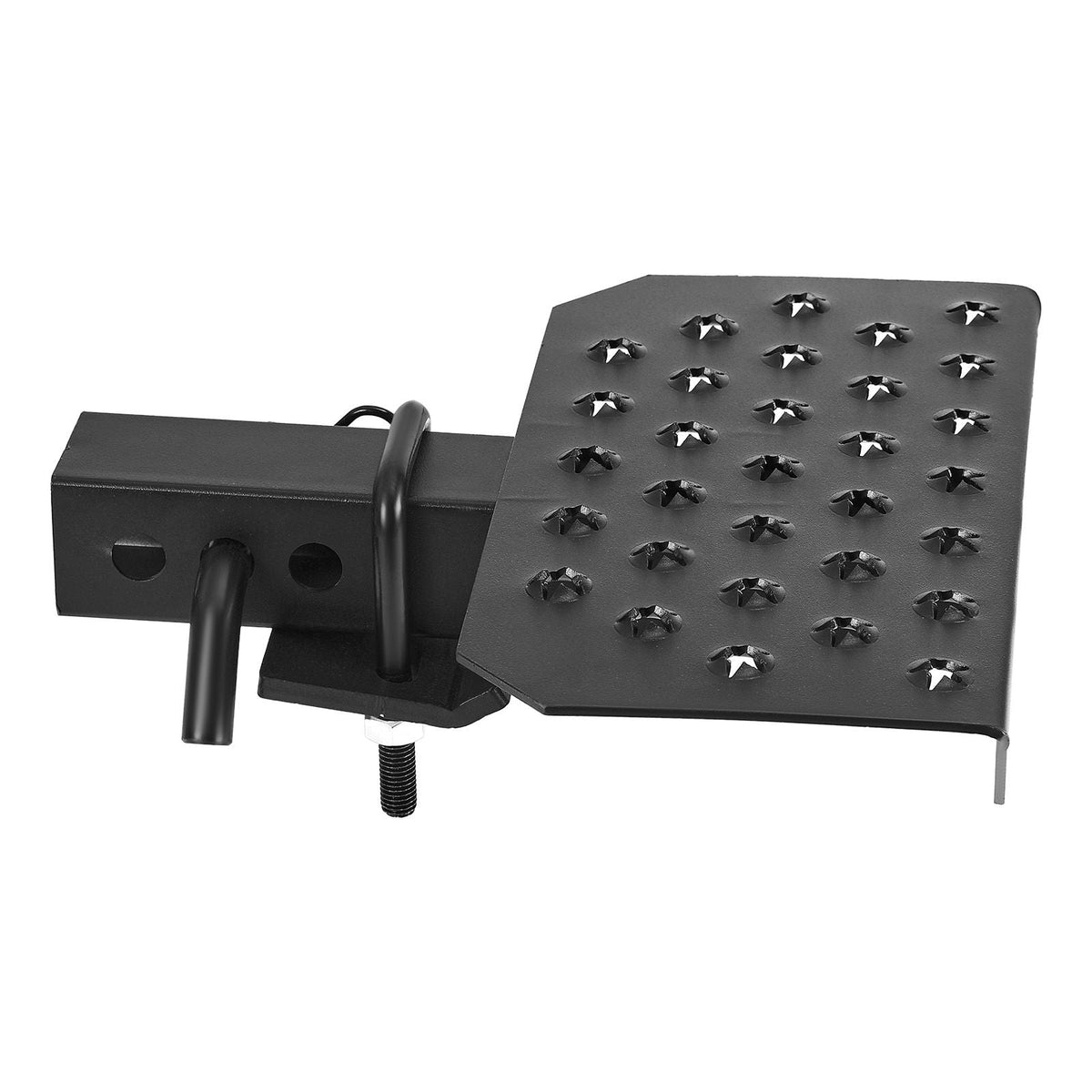 Hitch Step for 2 Inch Receiver, Universal Rear Bumper Guard Protector with 350 LBS Load Capacity, Wide & Non-Slip Tow Hitch Step with Pin Kit and Stabilizer, Fit for Truck, SUV, Pickup, Trailer