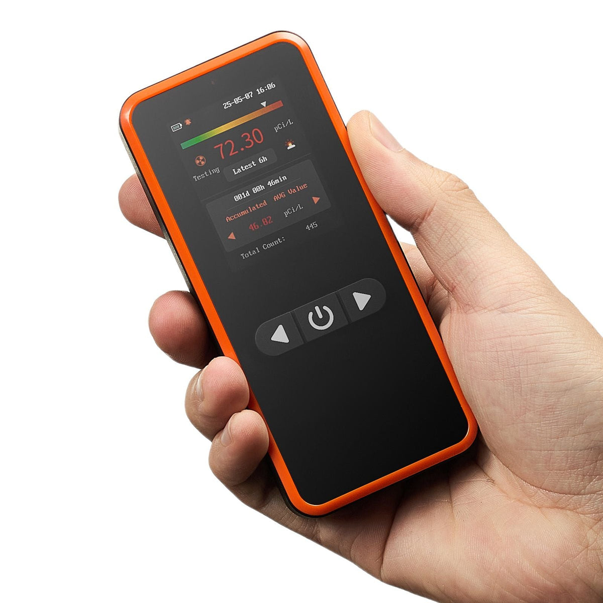 Home Radon Detector 3.3Bq to 37kBq/m³ Portable Easy to Use Battery Operated