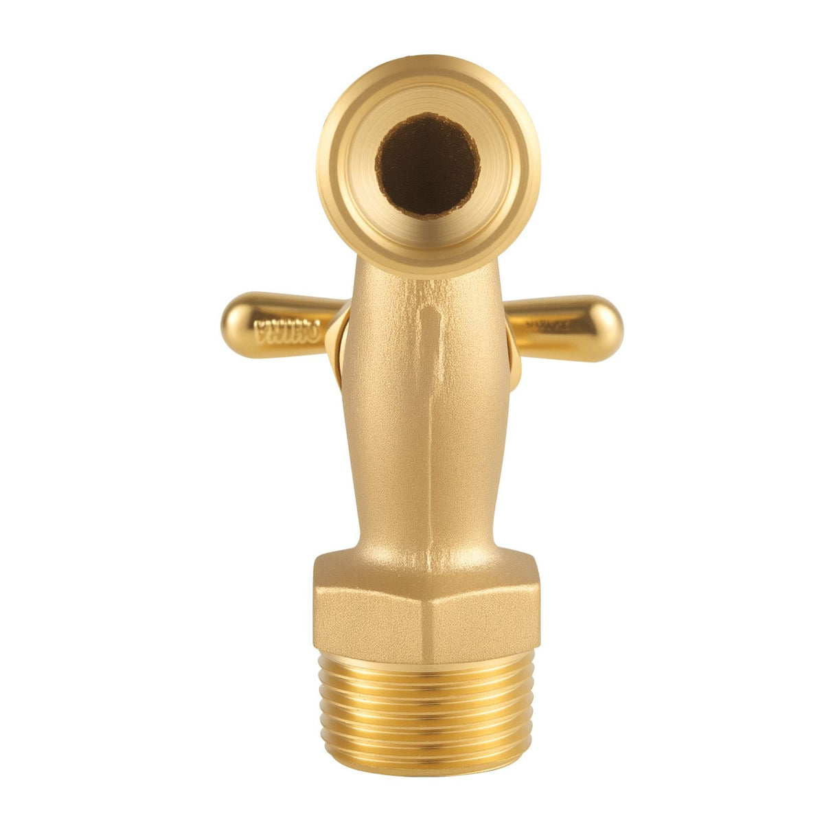 Hose Bibb, 3/4" MIP x 3/4" MHT Connection, Multi-Turn Garden Valve, Heavy Duty Brass Hose Bib, Outdoor Water Faucet Spigot, Brass Plumbing Fitting, Compatible with Copper, Galvanized Pipes