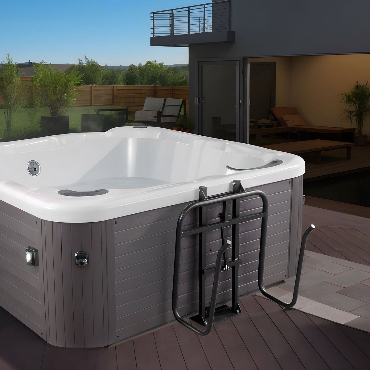 Hot Tub Cover Lift, Spa Cover Lift, Hydraulic, Height 33.1" - 41.3" Width 53.1" - 92.5" Adjustable, Installed Underneath on one Sides, Suitable for Various Sizes of Hot Tubs, Spa