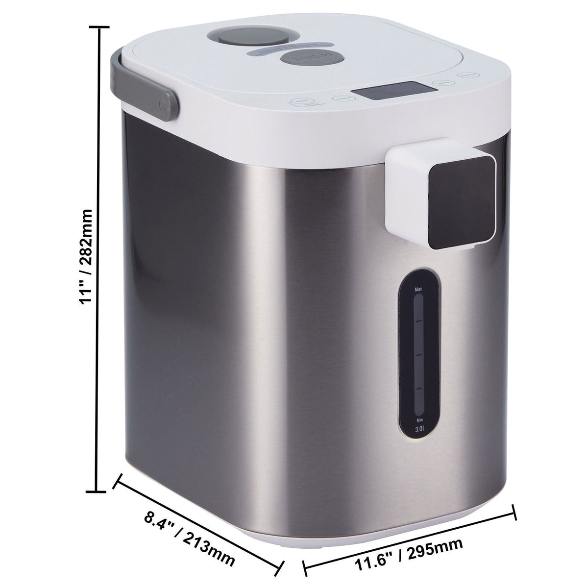 Hot Water Dispenser, Adjustable 11 Temperatures Water Boiler and Warmer, 304 Stainless Steel Countertop Water Heater, with LCD and Child Lock, for Tea, Coffee and Baby Formula, 3L/102 oz