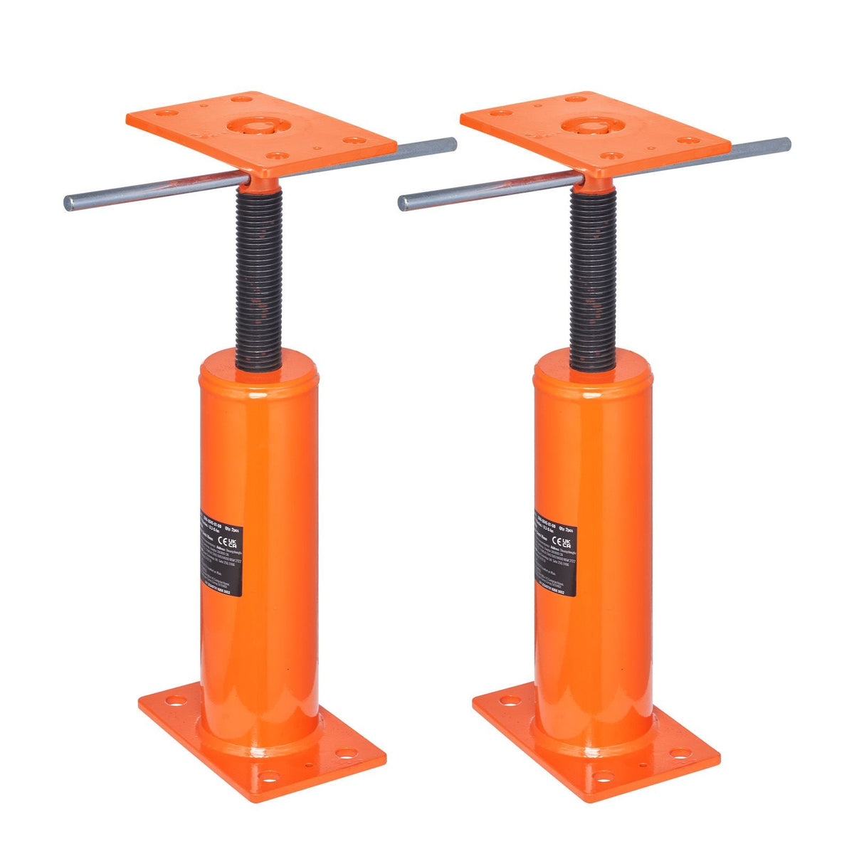 House Floor Jacks, 2 Pack, 12"-16" Height Range, 9700 lbs Max Load Capacity Per Unit, Adjustable Support Beam Basement Jack Post Pole for Leveling, Steel Telescoping Jack for Temporary Support