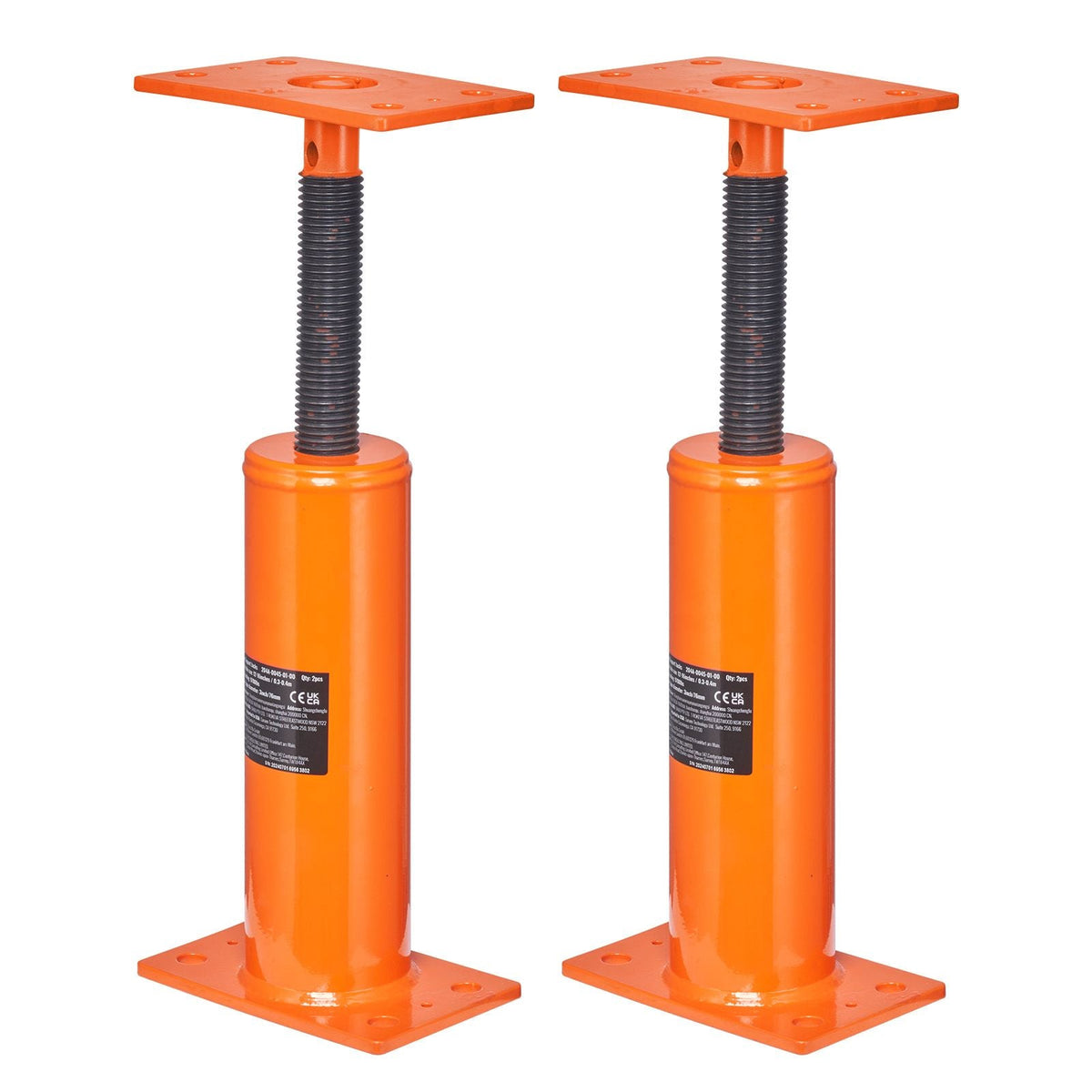 House Floor Jacks, 2 Pack, 12"-16" Height Range, 9700 lbs Max Load Capacity Per Unit, Adjustable Support Beam Basement Jack Post Pole for Leveling, Steel Telescoping Jack for Temporary Support