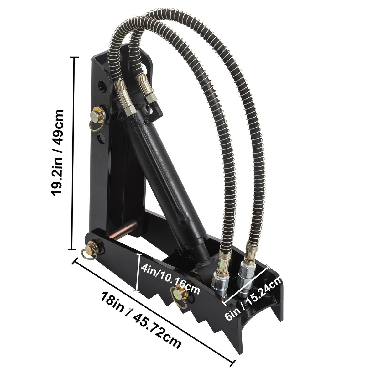 Hydraulic Backhoe Thumb, 18 inch 1/2" Thickness Heavy Duty Excavator Thumb, Black Steel Weld On Thumb Attachments with Hydraulic Cylinder, Mechanical Hydraulic Thumb for Backhoe/Excavator