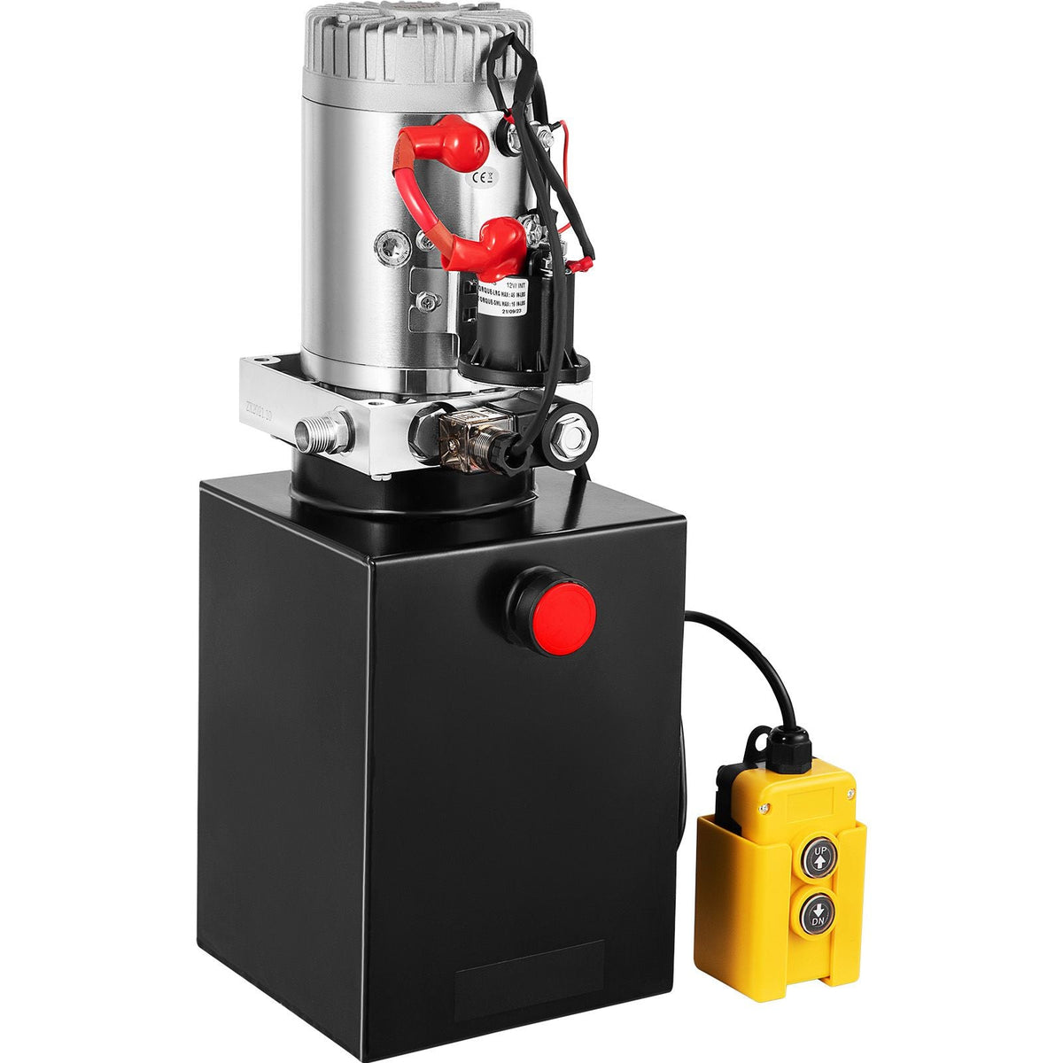 Hydraulic Pump Electric Hydraulic Pump 6 Quart Single Acting Metal Reservoir for Dump Trailer