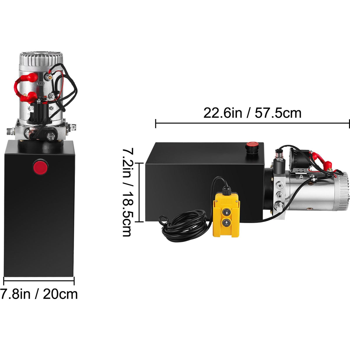 Hydraulic Pump Electric Hydraulic Pump Metal Reservoir 10 Quart Single Acting For Dump Trailer