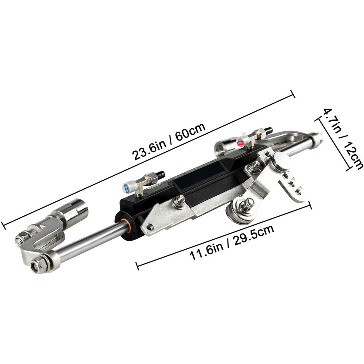 Hydraulic Steering Kit, 300HP Hydraulic Steering Compact Cylinder, Hydraulic Outboard Steering Kit with Helm Pump for Boat Marine Steering System