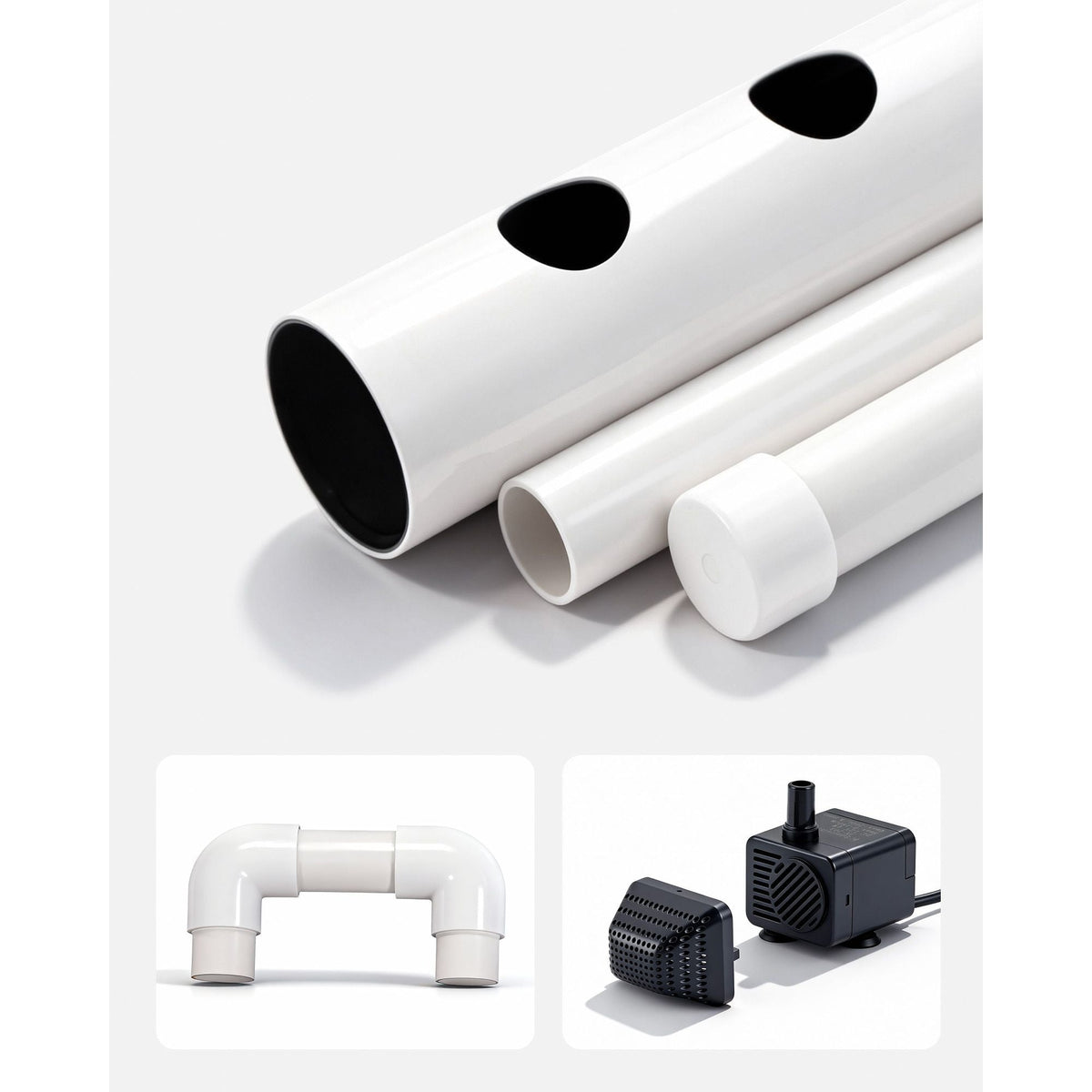 Hydroponics Growing System Kit, 3-Tier 90 Sites UPVC Pipe Hydroponic Grow Kit with Timed Irrigation, Sun & Light Blocking Pipes, Indoor Home Garden Vegetable Planting Grow Kits for Fruit Herb