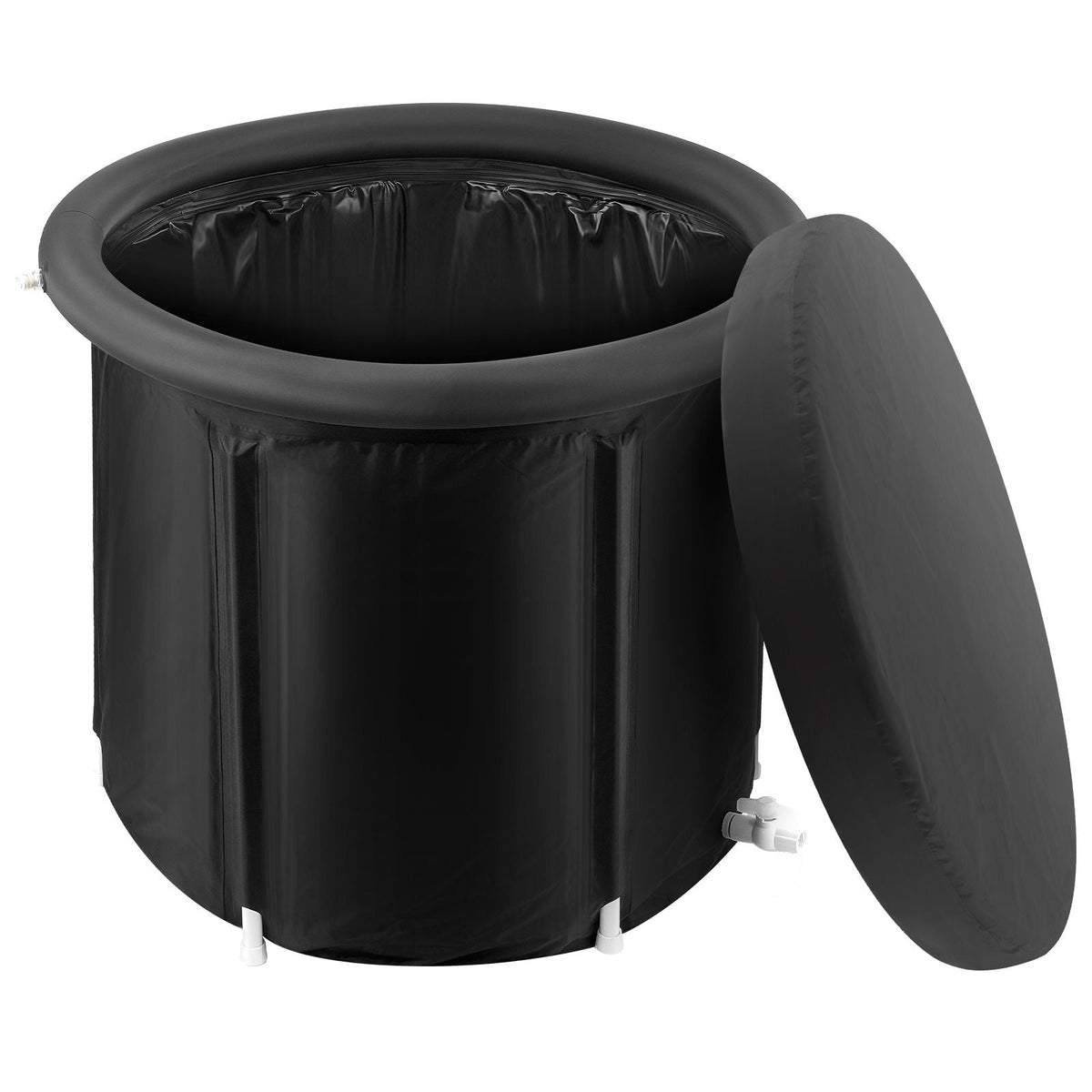 Ice Bath Tub, Cold Water Therapy Plunge Tub for Athlete, Portable Outdoor Ice Barrel Plunge Pool for Recovery, 98 Gal Inflatable Folding Bathtub with Cover, Home Ice Pod for Adult, 35.4"Lx30"H