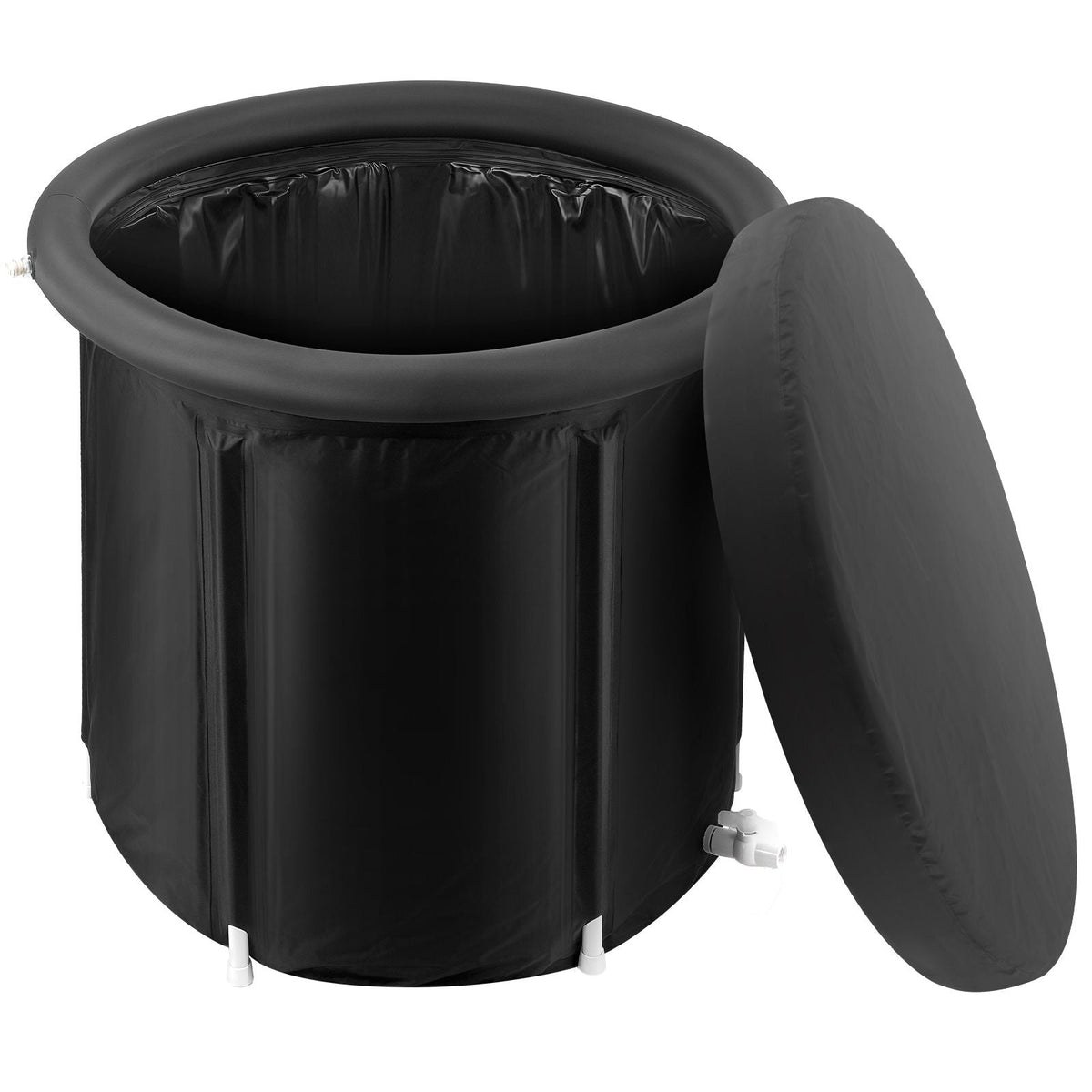 Ice Bath Tub, Cold Water Therapy Plunge Tub for Athletes, Portable Outdoor Ice Barrel Plunge Pool for Recovery, 105 Gal Inflatable Folding Bathtub with Cover, Home Ice Pod for Adult, 34"Lx30"H