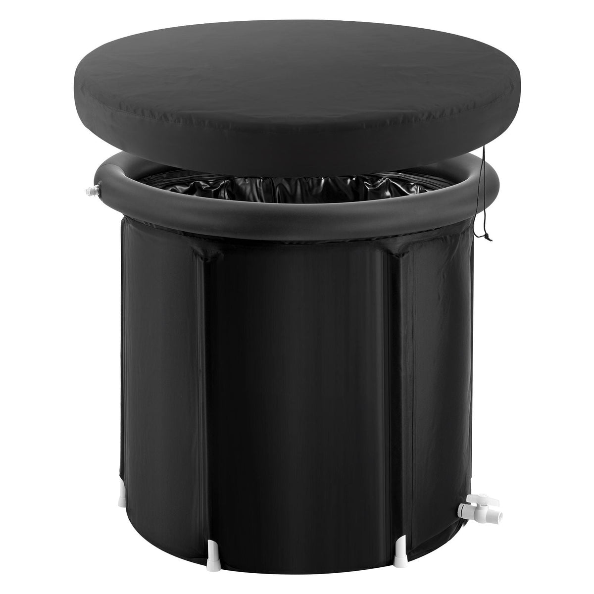 Ice Bath Tub, Cold Water Therapy Plunge Tub for Athletes, Portable Outdoor Ice Barrel Plunge Pool for Recovery, 105 Gal Inflatable Folding Bathtub with Cover, Home Ice Pod for Adult, 34"Lx30"H
