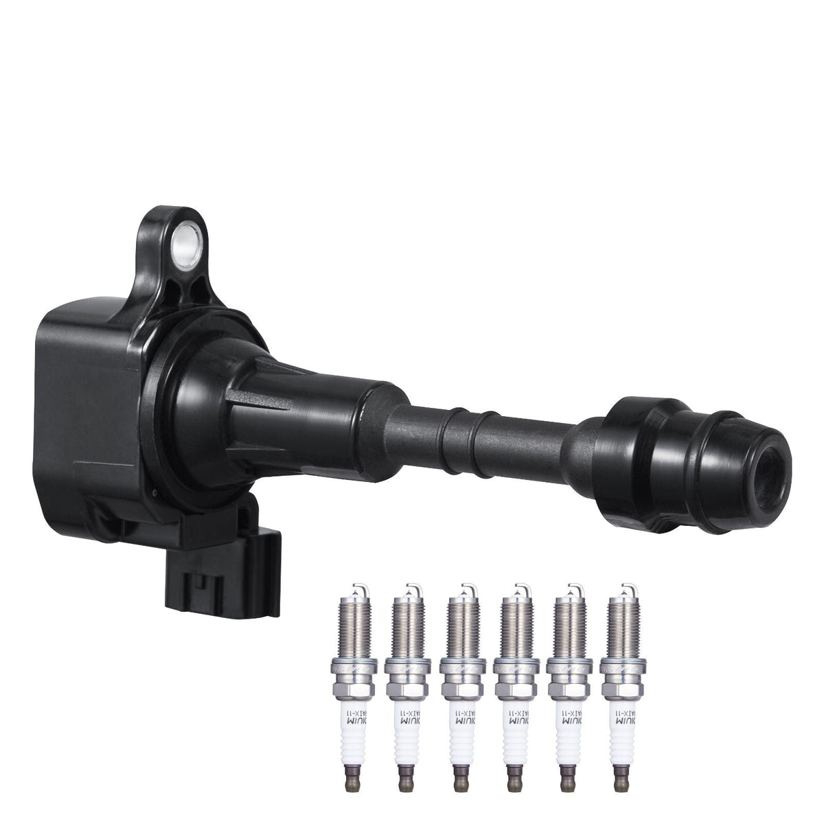 Ignition Coil Pack and Spark Plugs, Set of 6, Compatible with Nissan Maxima Murano Altima Pathfinder Quest Xterra Pathfinder Frontier Infiniti I35 QX4 3.5L 4.0L V6, Replacement for UF349 C1406