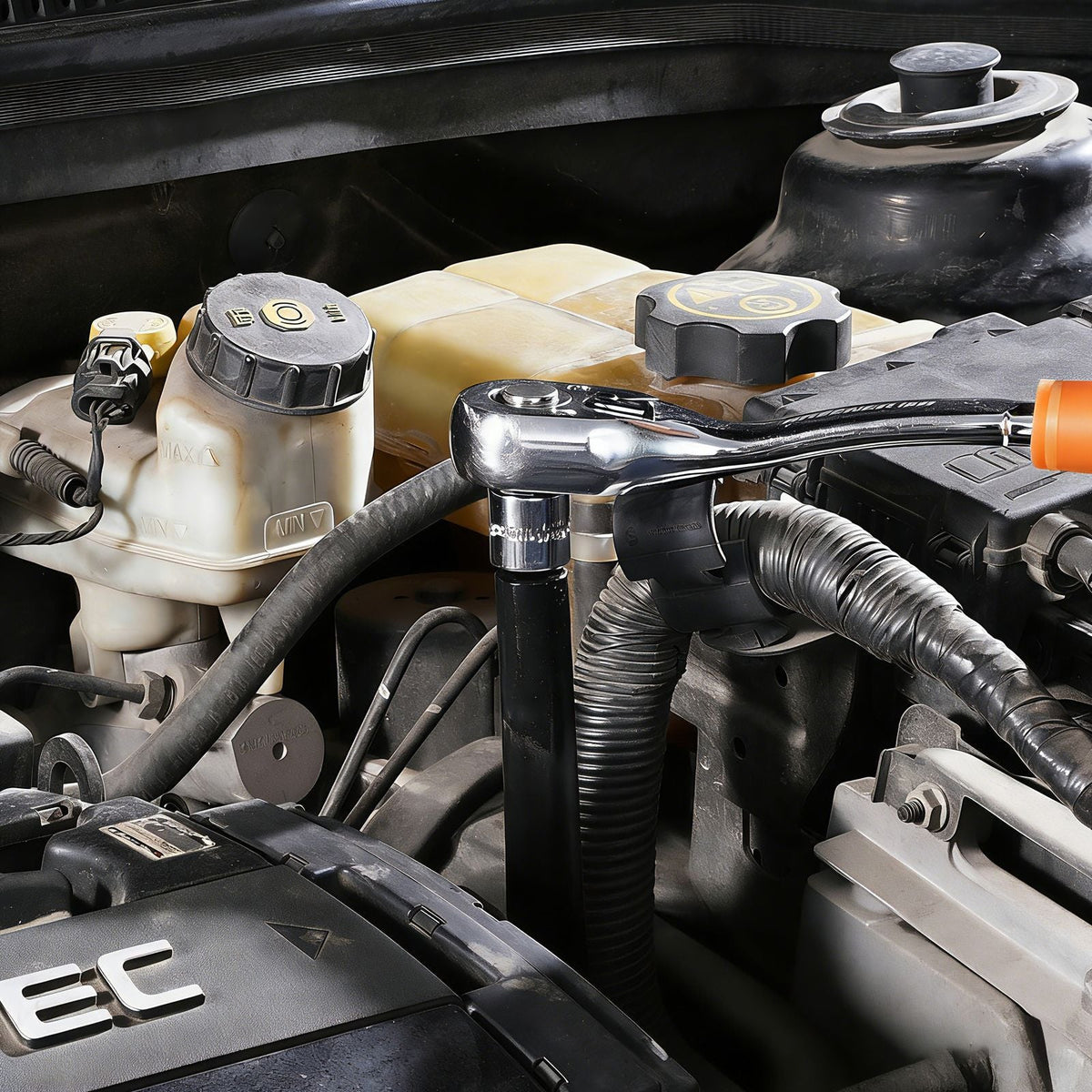 Impact Socket Set, 1/2" 26 Piece Impact Sockets, Deep Socket, 6-Point Sockets, 1/2 Inches Drive Socket Set Impact Metric 10mm - 36mm, Cr-V Rugged Construction, with a Storage Cage