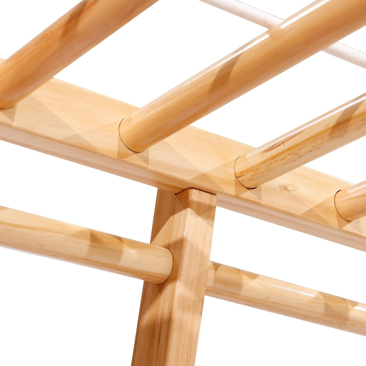 Indoor Jungle Gym, 7-in-1 Toddler Indoor Playground, Wooden Toddler Climbing Toys Indoor with Wood & Rope Ladder, Net Ladder, Swing, Monkey Bar, Slide, Climbing Wall, 47.2 x 58 x 56in