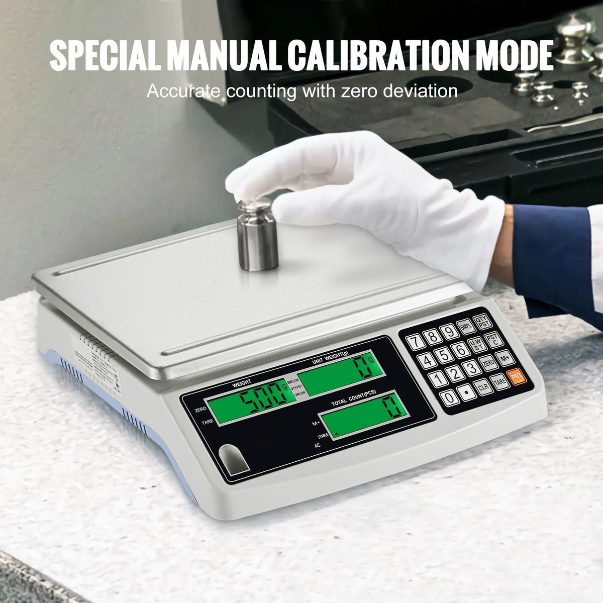 Industrial Counting Scale, 30 kg x 1 g, Digital Scale for Parts and Coins, g/kg/lb Units, Electronic Gram Scale Inventory Counting Scale Kitchen Jewelry Scale with RS232 Port and 3 LCD Screens