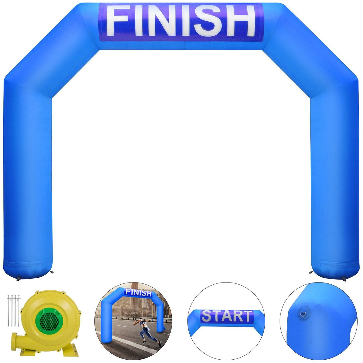 Inflatable Arch, 15ft Hexagon Inflatable Arch, with Blower Inflatable Archway for Race Outdoor Advertising Commerce, Blue