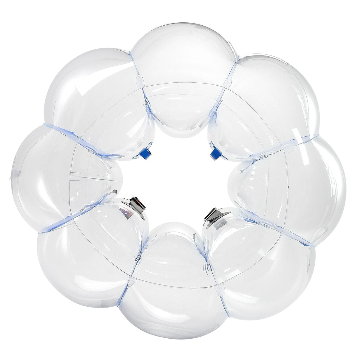 Inflatable Bumper Balls 1-Pack, 4FT/1.2M Body Sumo Zorb Ball, Durable Thick PVC Human Hamster Bubble Knocker for Outdoor Sports Team Gaming Play, Bopper Toy for Garden Yard Park, Blue Stripes
