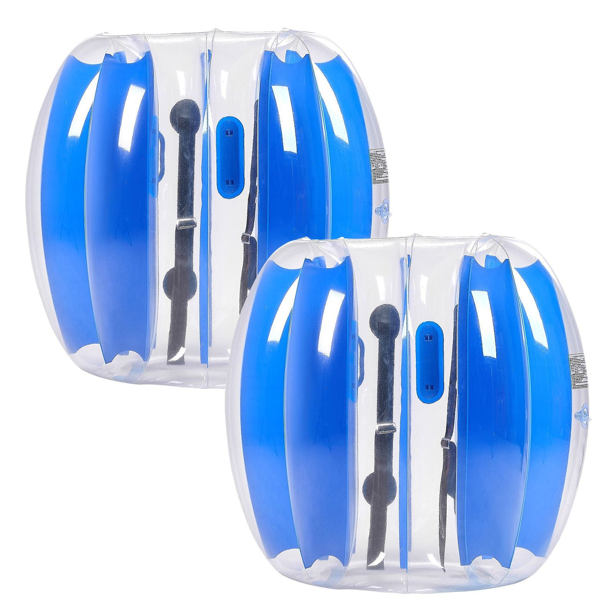 Inflatable Bumper Balls 2-Pack, 3FT/0.9M Body Sumo Ball, Durable Thick PVC Human Hamster Bubble Knocker for Outdoor Team Gaming Play, Bopper Toy for Playground Yard Park, Blue Stripes