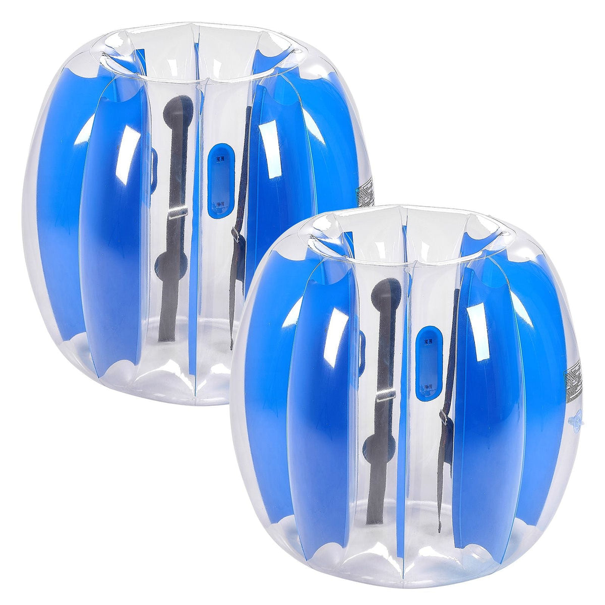 Inflatable Bumper Balls 2-Pack, 3FT/0.9M Body Sumo Ball, Durable Thick PVC Human Hamster Bubble Knocker for Outdoor Team Gaming Play, Bopper Toy for Playground Yard Park, Blue Stripes