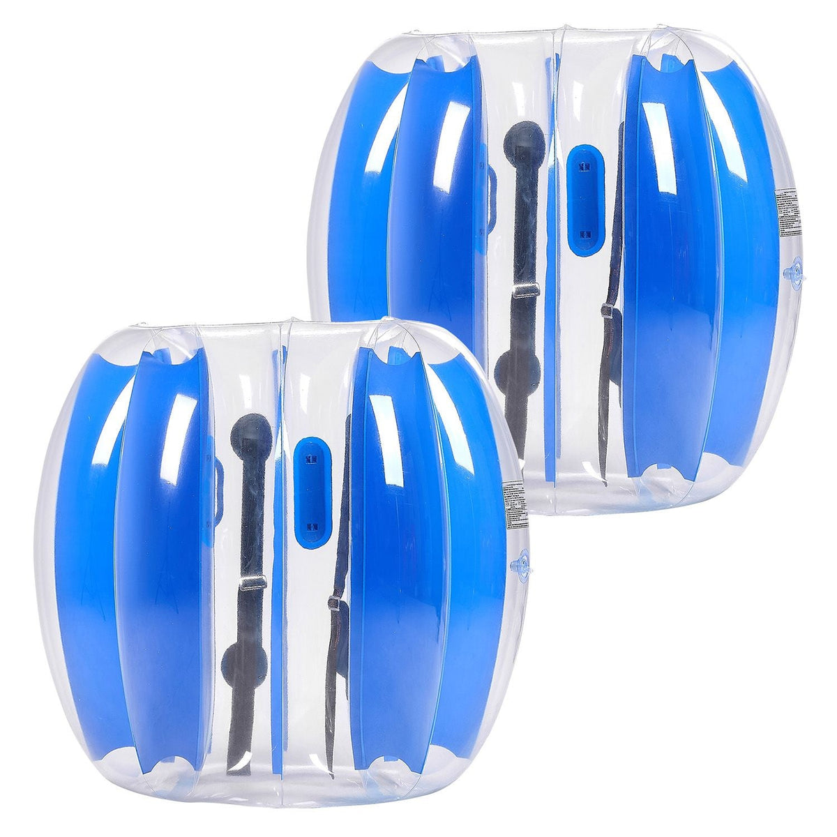 Inflatable Bumper Balls 2-Pack, 3FT/0.9M Body Sumo Ball, Durable Thick PVC Human Hamster Bubble Knocker for Outdoor Team Gaming Play, Bopper Toy for Playground Yard Park, Blue Stripes