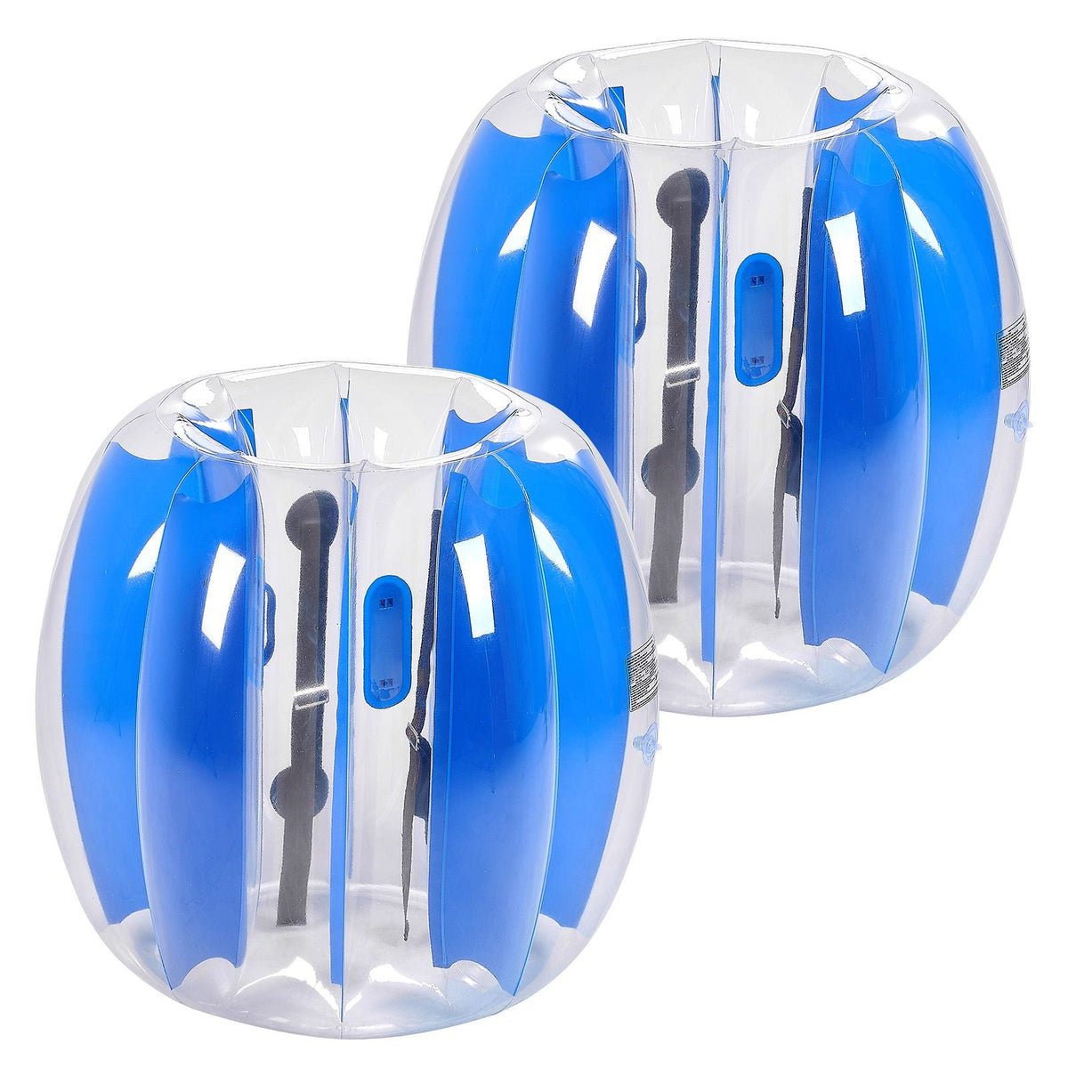 Inflatable Bumper Balls 2-Pack, 3FT/0.9M Body Sumo Ball, Durable Thick PVC Human Hamster Bubble Knocker for Outdoor Team Gaming Play, Bopper Toy for Playground Yard Park, Blue Stripes