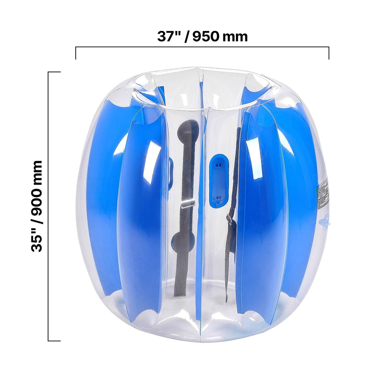 Inflatable Bumper Balls 2-Pack, 3FT/0.9M Body Sumo Ball, Durable Thick PVC Human Hamster Bubble Knocker for Outdoor Team Gaming Play, Bopper Toy for Playground Yard Park, Blue Stripes