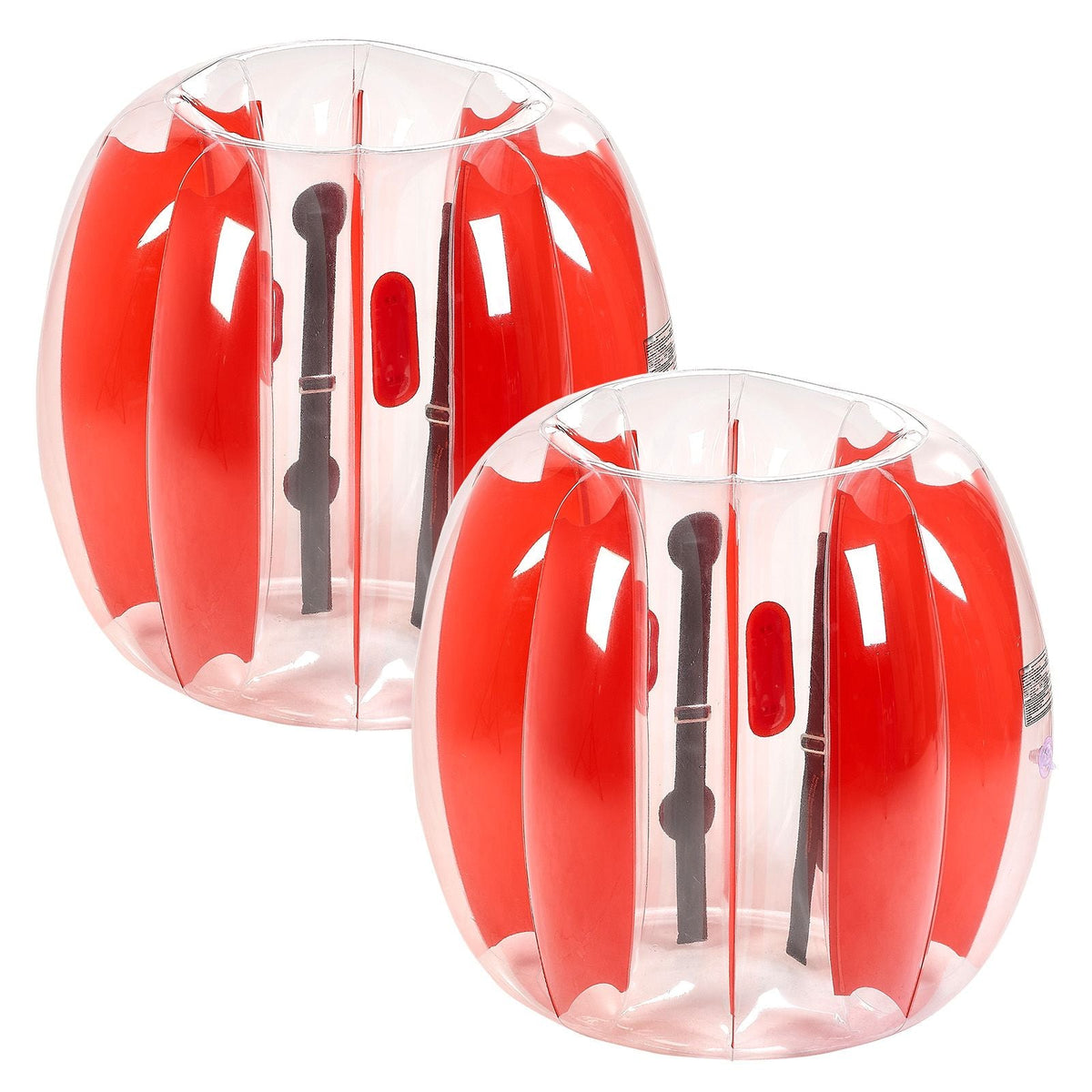 Inflatable Bumper Balls 2-Pack, 3FT/0.9M Body Sumo Zorb Ball, Durable Thick PVC Human Hamster Bubble Knocker for Outdoor Sports Team Gaming Play, Bopper Toy for Playground Yard Park, Red Stripes