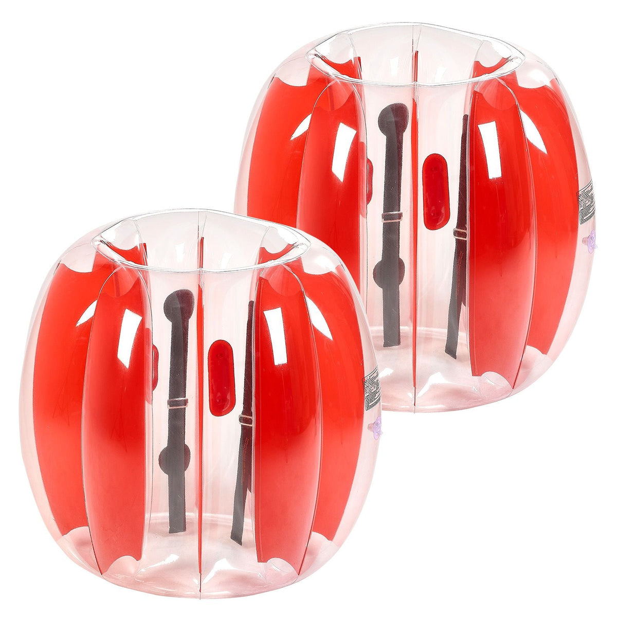 Inflatable Bumper Balls 2-Pack, 3FT/0.9M Body Sumo Zorb Ball, Durable Thick PVC Human Hamster Bubble Knocker for Outdoor Sports Team Gaming Play, Bopper Toy for Playground Yard Park, Red Stripes
