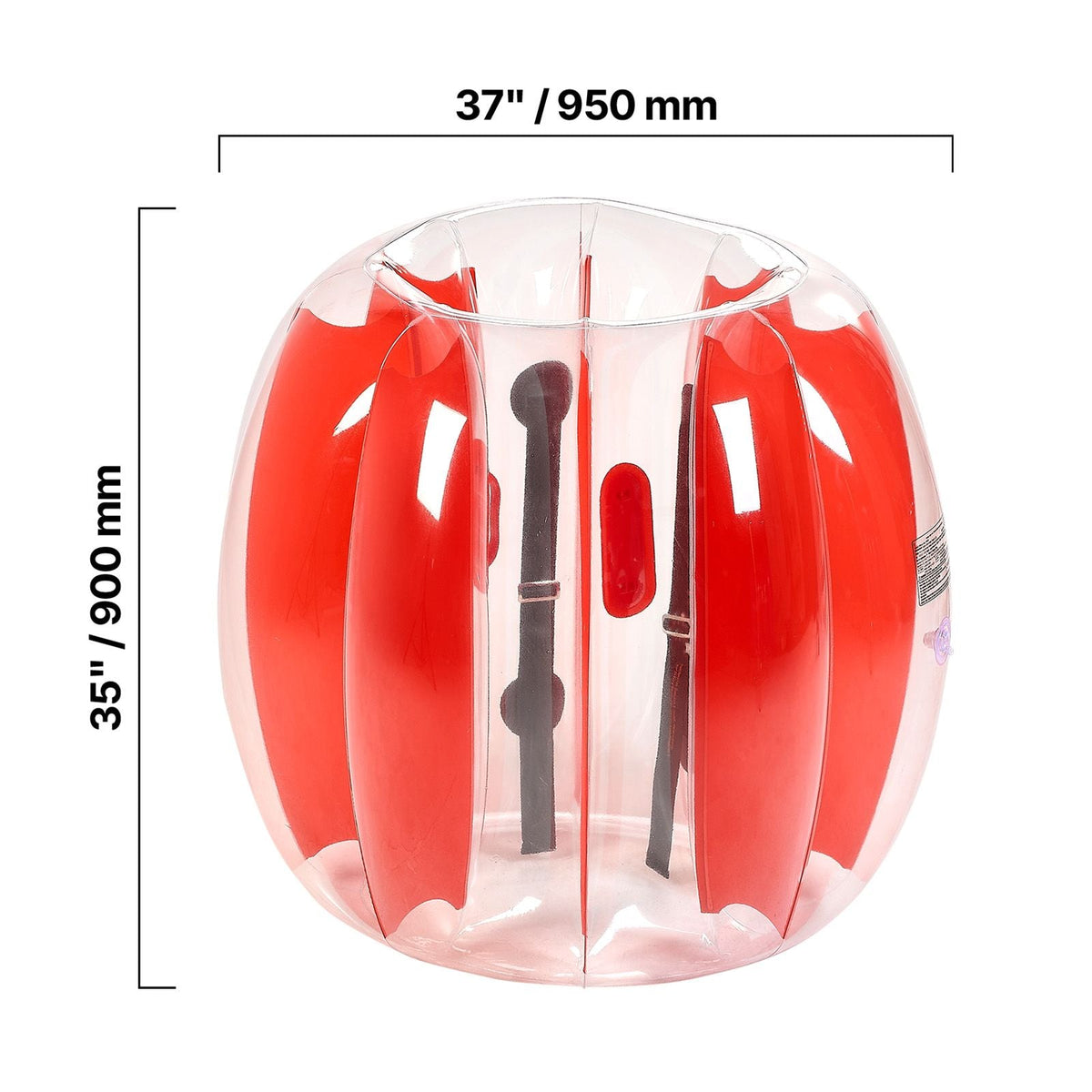 Inflatable Bumper Balls 2-Pack, 3FT/0.9M Body Sumo Zorb Ball, Durable Thick PVC Human Hamster Bubble Knocker for Outdoor Sports Team Gaming Play, Bopper Toy for Playground Yard Park, Red Stripes