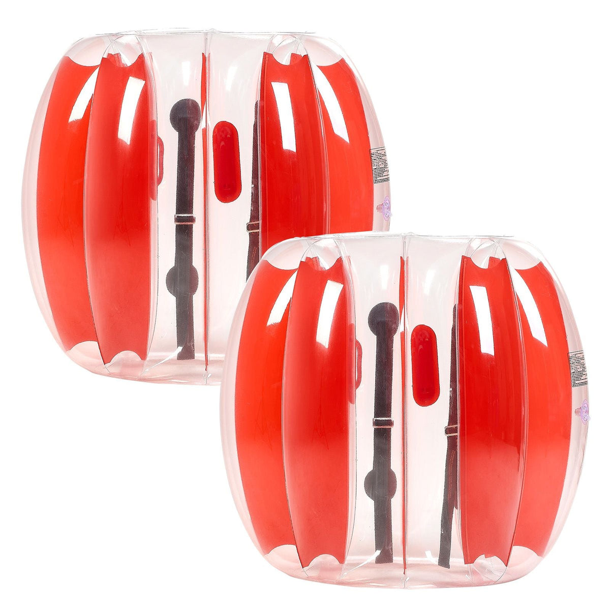 Inflatable Bumper Balls 2-Pack, 3FT/0.9M Body Sumo Zorb Ball, Durable Thick PVC Human Hamster Bubble Knocker for Outdoor Sports Team Gaming Play, Bopper Toy for Playground Yard Park, Red Stripes