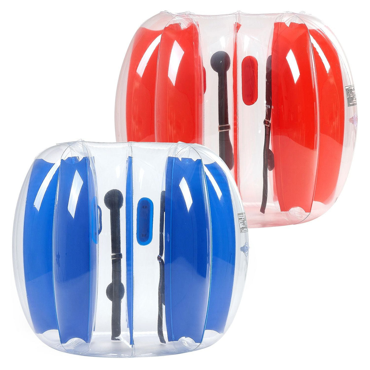 Inflatable Bumper Balls 2-Pack, 4FT/1.2M Body Sumo Ball, Durable Thick PVC Human Hamster Bubble Knocker for Outdoor Sports Team Gaming Play, Bopper Toy for Garden Yard Park, Red & Blue