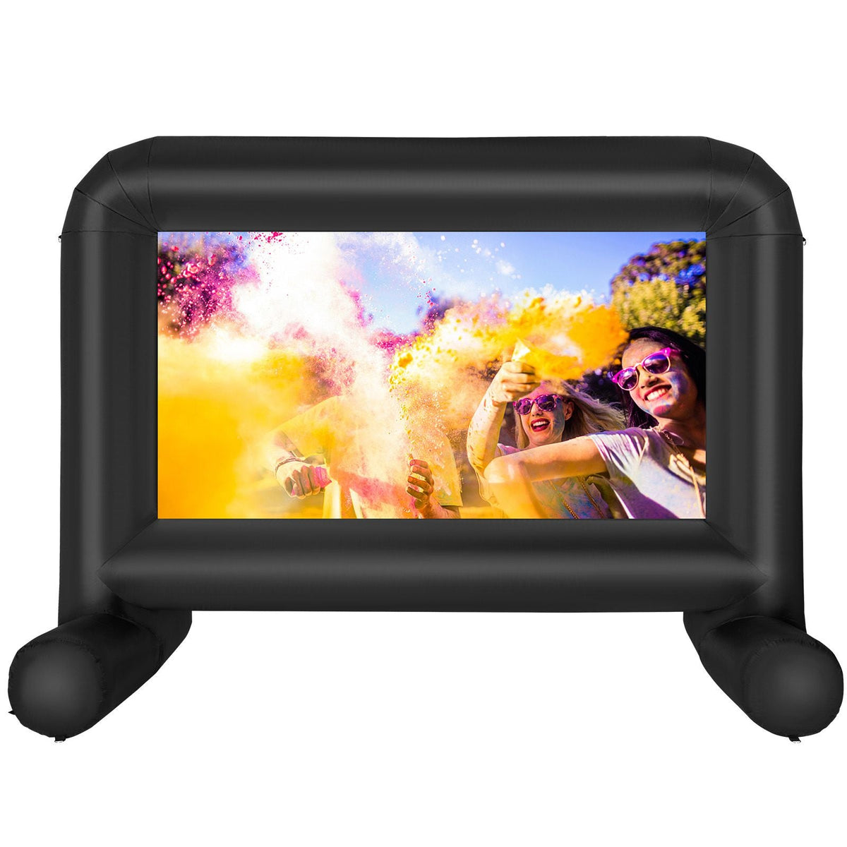 Inflatable Movie Screen, 14 FT Inflatable Projector Screen for Outside with Blower and Carrying Bag, Front/Rear Projection, Oxford Fabric Blow Up Screen for Outdoor Parties Backyard Movie Night