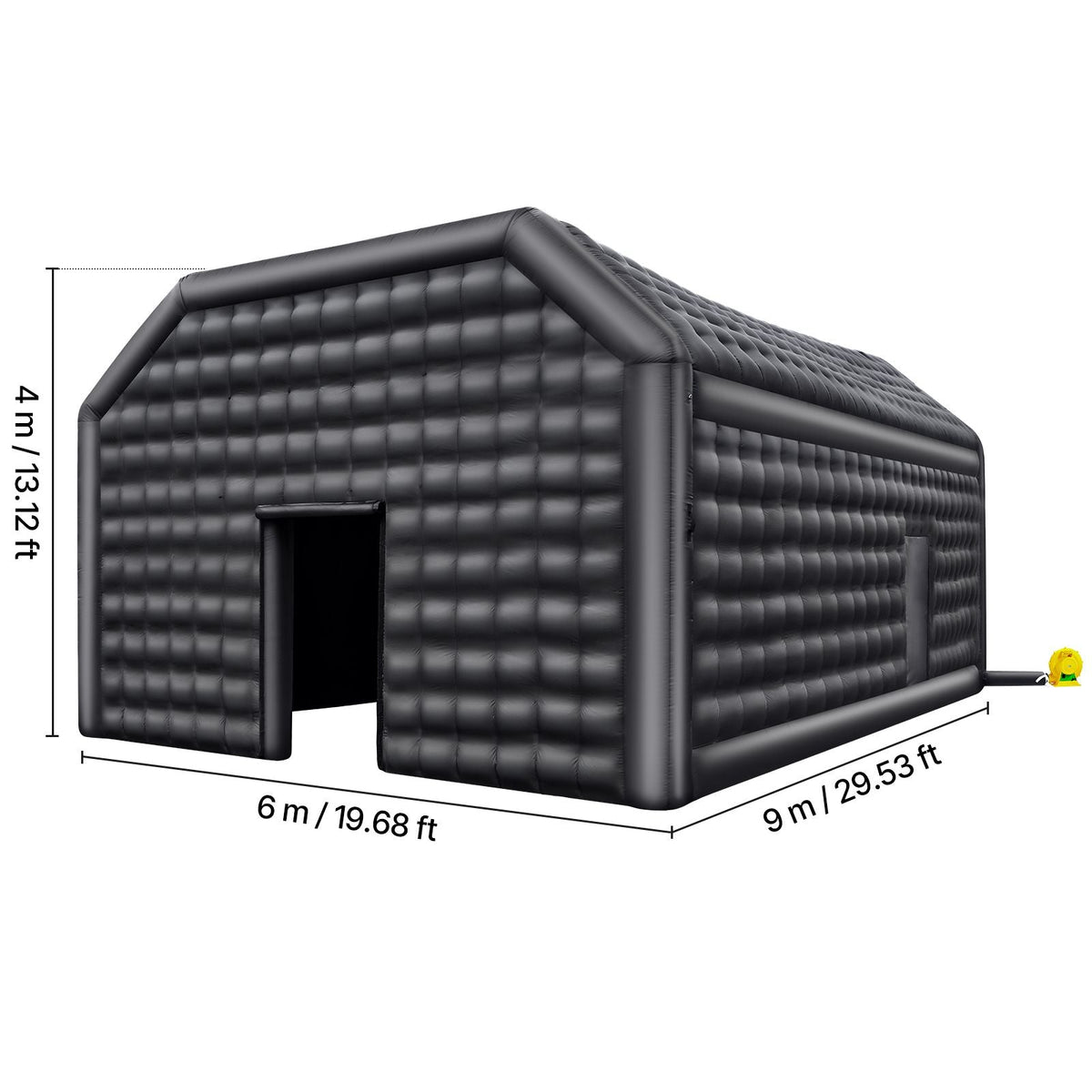 Inflatable Nightclub, 29.5 x 19.7 x 13.1 Ft, Blow up Party Tent with 1100W Blower, Large Inflatable Night Club Tent for Adults, Easy Setup Inflatable House Air Cube for Wedding Birthday Black