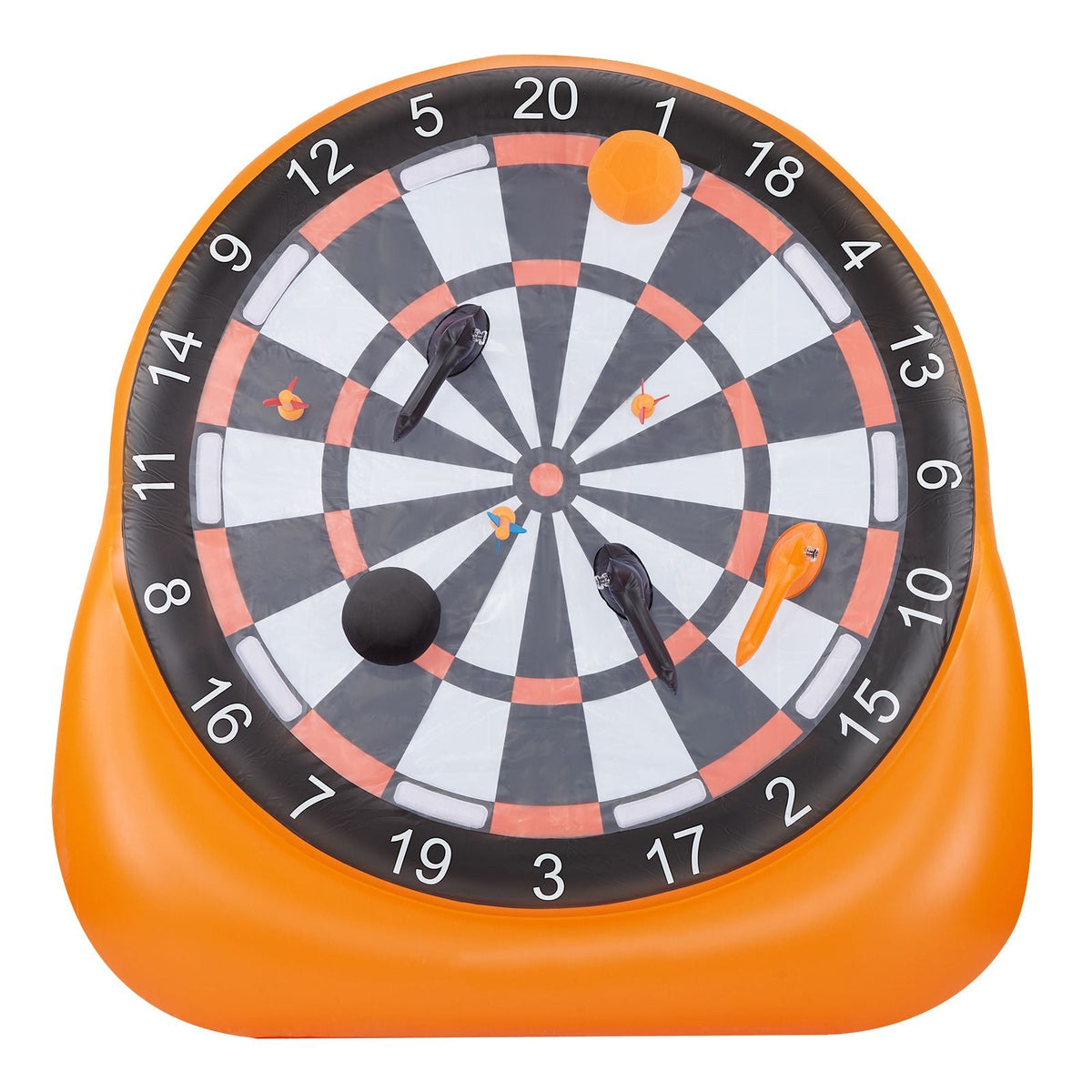 Inflatable Soccer Dart Board, over 6 ft High Giant Soccer Dart Board with 4 Kick Balls 6 Darts 6 Axe & Air Pump, 3-Min Setup, Ideal for Giant Yard Games, Giant Kick Darts Game, Soccer Dart Game