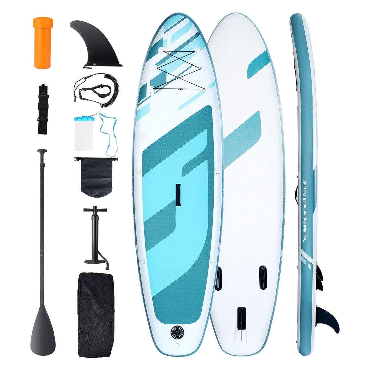 Inflatable Stand Up Paddle Board, 11' x 33" x 6" Wide SUP Paddleboard, with Board Accessories, Pump, Paddle, Fin, Phone Bag, Backpack, Ankle Leash, Repair Kit, Non-slip Deck for Youth & Adults