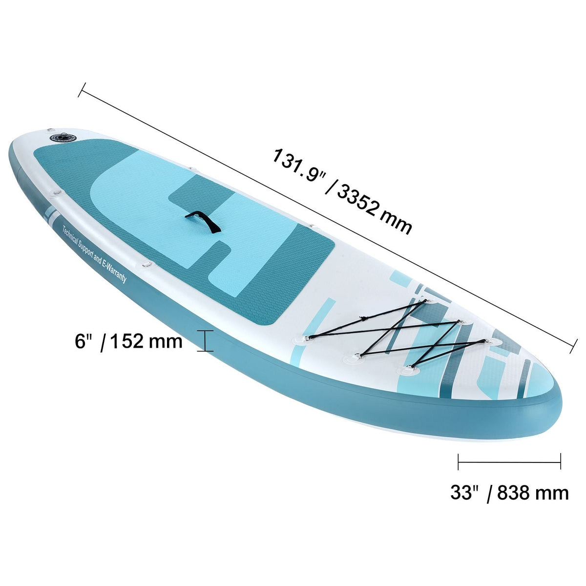 Inflatable Stand Up Paddle Board, 11' x 33" x 6" Wide SUP Paddleboard, with Board Accessories, Pump, Paddle, Fin, Phone Bag, Backpack, Ankle Leash, Repair Kit, Non-slip Deck for Youth & Adults
