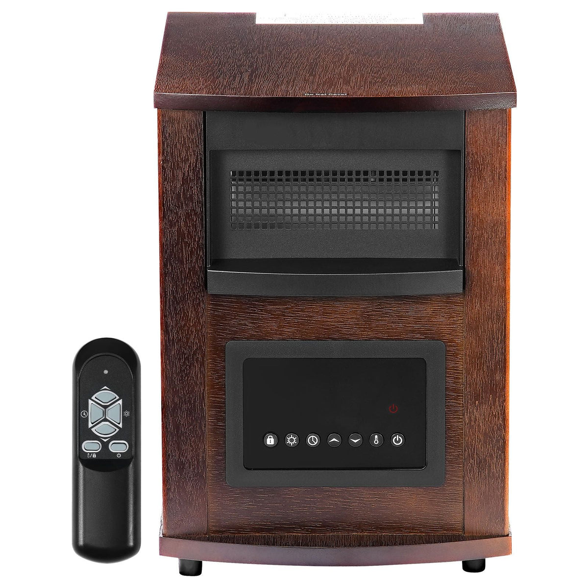Infrared Heater, 1500W Electric Space Heater with Remote Control, LED Screen & 24H Timer, Multiple Temperature Adjustable for Patio Bedroom,Living Room,Studio,Dining Room