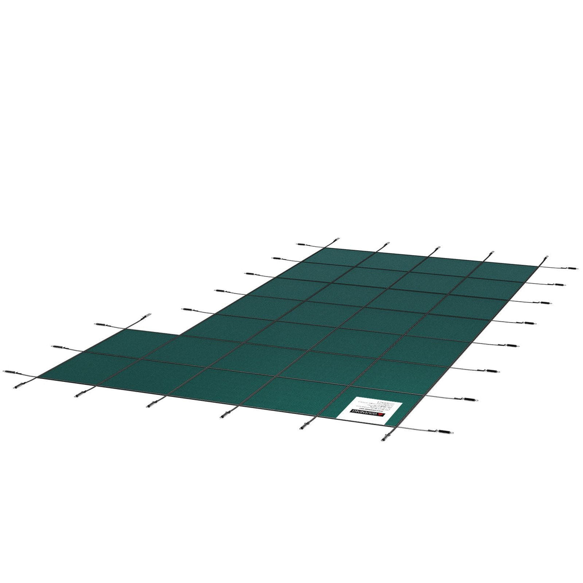 Inground Pool Safety Cover, 20 ft x 38 ft Rectangular Winter Pool Cover with Right Step, Triple Stitched, High Strength Mesh PP Material, Good Rain Permeability, Installation Hardware Included