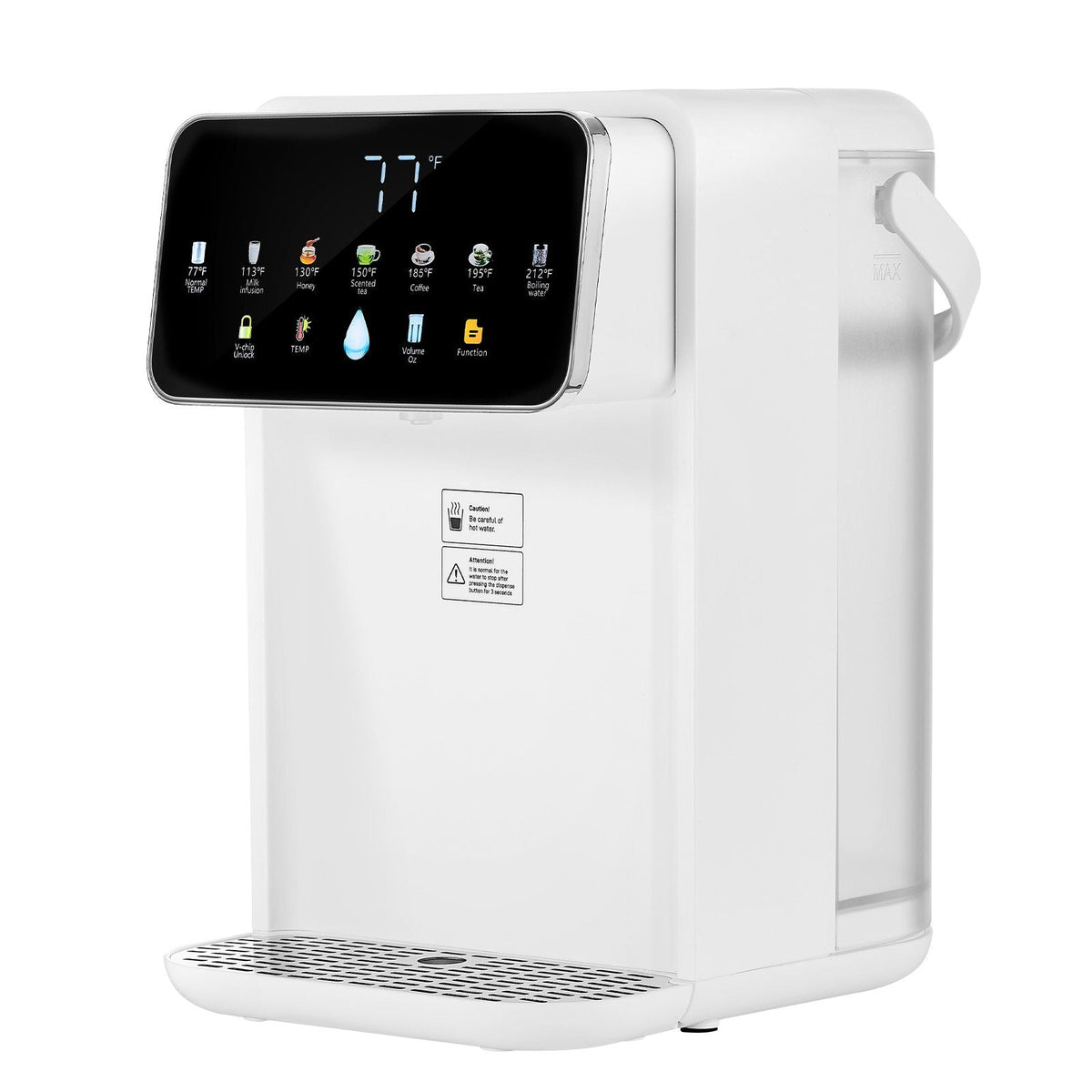Instant Hot Water Dispenser, Countertop Boiling Water Dispenser with Adjustable 7 Temperatures & 7 Water Volumes, 118oz Removable Water Tank, Quick Heating with Touchscreen & Child Lock for Home