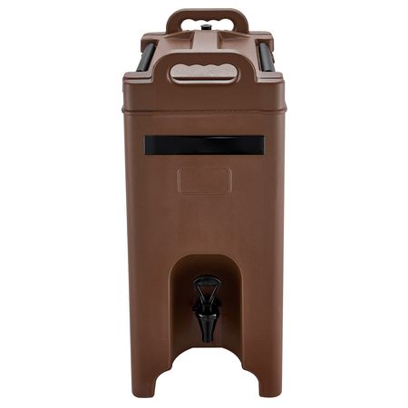 Insulated Beverage Dispenser, 5 Gal/19L Hot and Cold Beverage Server with Spigot & Handle, Food-Grade Thermal Drink Dispenser Cooler for Tea Coffee Water in Cafes & Restaurants, Brown